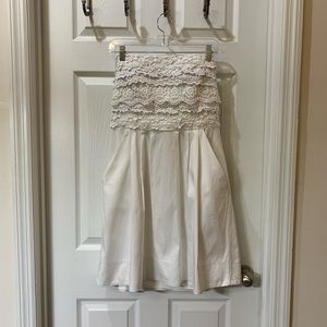 B Darlin Strapless Dress w/Lace Bodice 13/14 Jr.